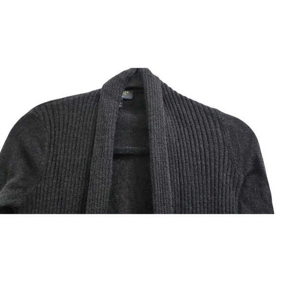 Cashmere Charter Club Luxury Pleated Open-Front Cardigan (Deep Black, XS) - Picture 4 of 12